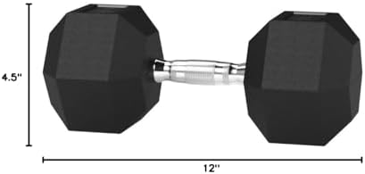 Amazon Basics Rubber Hex Dumbbell Hand Weight