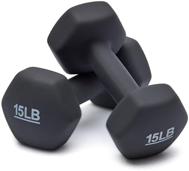 Amazon Basics Neoprene Dumbbell Hand Weights for Exercise and Muscle Toning