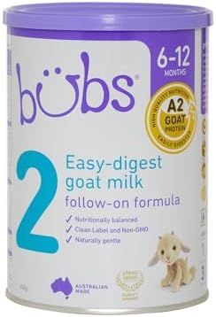 Bubs Goat Milk Infant Formula Stage 2, Infants 6-12 months, Made with Fresh Goat Milk, 14.1 oz