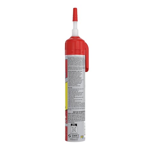 Flex Caulk, Waterproof & Weatherproof Hybrid Polymer Sealant, Strong, Paintable, Indoor, Outdoor, Bath, Shower, Sink, Window, Baseboards, Door, RV, Roof, Wood, Auto & Marine, Clear, 6.6 oz, 1-Pack
