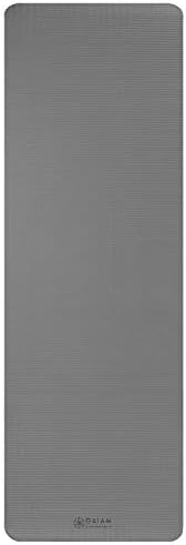 Gaiam Essentials Thick Yoga Mat Fitness & Exercise Mat with Easy-Cinch Carrier Strap,72"L X 24"W X 2/5 Thick, 10mm