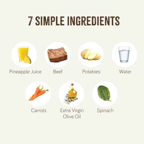 Real Food Blends Beef, Potatoes & Spinach - Pureed Food Meals for Tube Feeding with Protein, Vegetables & Fruits - 330 Calories for Lunch & Dinner - 9.4 oz (Pack of 12)