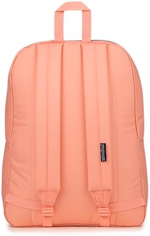 JanSport SuperBreak One Backpack - Durable, Lightweight Bookbag with 1 Main Compartment, Front Utility Pocket with Built-in Organizer - Premium Backpack, Peach Bum