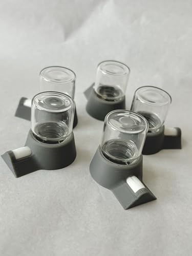 Humidifier 5mL Water Feeder for Ant Farms, Jumping Spiders, Beetles or other Insect Pets - SET of 5 (Gray)