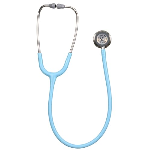 3M Littmann Classic III Monitoring Stethoscope, 5912C, More Than 2X as Loud, Weighs Less, 27" Marine Blue Satin-Finish Tube for Added Comfort, Flexibility and Cleanability