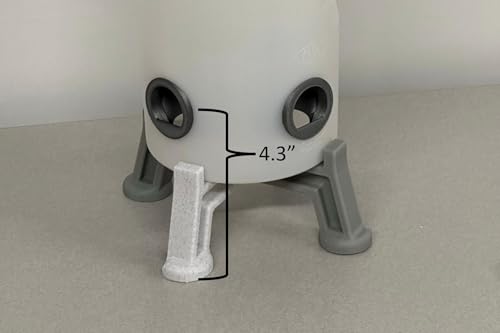 Quail Feeder Container with Feeding Ports and Stand | Ports are 3D Printed | Made in USA (4-Quart, Space Grey)