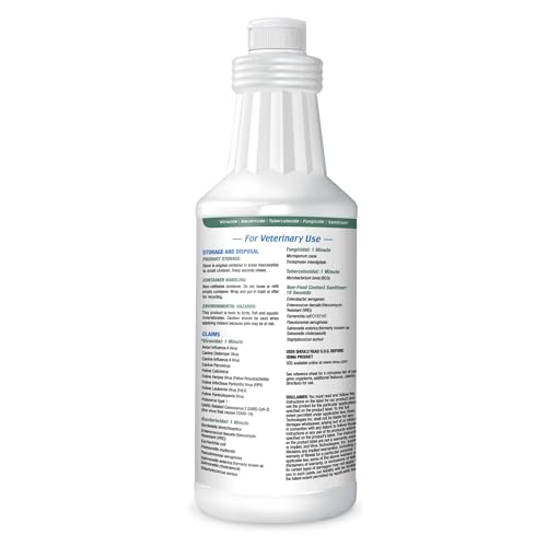 REScue One-Step Ready-to-Use Disinfectant Cleaner & Deodorizer – For Veterinary Use, Animal Shelters, Pet Foster Homes, Kennels, Litter Box – 32 Ounce RTU (Spray Nozzle NOT Included)