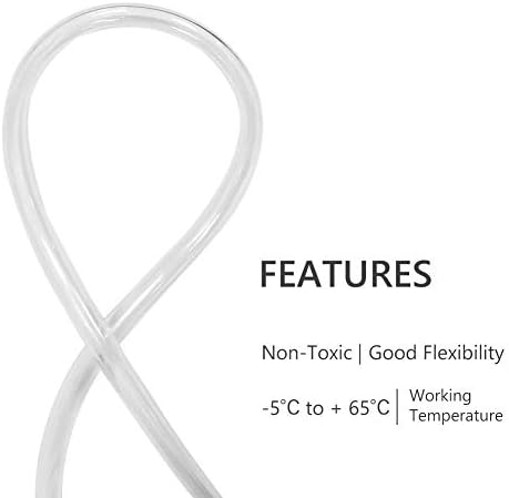 Eastrans 10ft x 3/4" ID Clear Vinyl Tubing, Flexible Hybrid PVC Tubing Hose, Lightweight Plastic Tube UV Chemical Resistant Vinyl Hose, BPA Free and Non Toxic