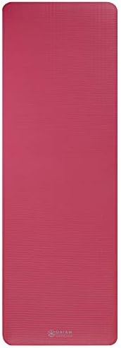 Gaiam Essentials Thick Yoga Mat Fitness & Exercise Mat with Easy-Cinch Carrier Strap,72"L X 24"W X 2/5 Thick, 10mm