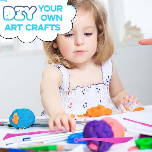 Air Dry Clay - 120 Pack Modeling Clay Kit with 3 Sculpting Tools,Safe & Non-Toxic,DIY Magic Toys Gifts for Boys,Girls,Kids - 48 Colors
