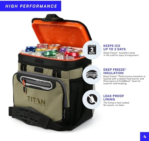 Titan by Arctic Zone 30 Can Zipperless Soft Cooler with HardBody Liner