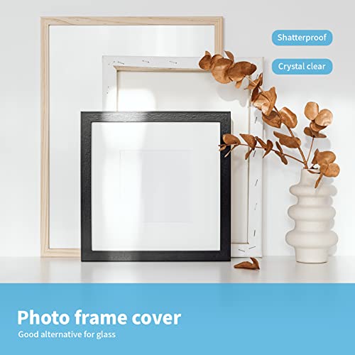 Art3d 10-Pack of 8Γ10" PET/Plexiglass Sheets, Transparent Clear Flexible Plastic Sheet Panels for Craft, Picture Frames, Sign Blank, DIY Display Project