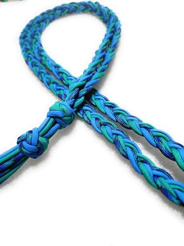 Bridleless Neck Rope Liberty Horse Tack Handmade Braided in Lite Blue/Green by KatzHorseWear