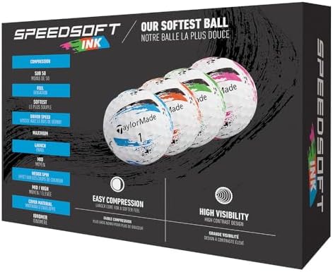 TaylorMade SpeedSoft Golf Balls, Maximum Distance with Ultra-Soft Feel, Perfect for Off The Tee and Around The Green
