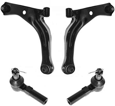 TRQ Front Steering & Suspension Kit Control Arm with Ball Joint Tie Rod Compatible with 2001-2004 Ford Escape Mazda Tribute