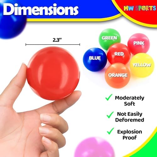 Play Balls for Ball Pit, Plastic Crush Proof, Phthalate & BPA Free, Assorted Colors (200 Balls)