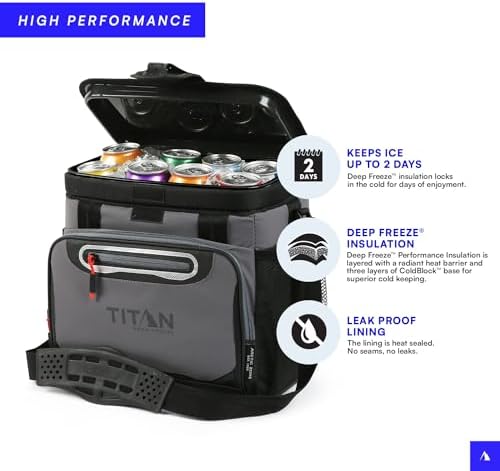 Titan by Arctic Zone 30 Can Zipperless Soft Cooler with HardBody Liner