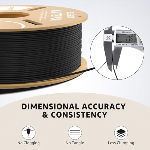 ELEGOO Matte PLA Filament Ice Blue 1KG, 1.75mm 3D Printer Filament Dimensional Accuracy +/- 0.02mm, 1kg Carboard Spool (2.2lbs) for Most FDM 3D Printers