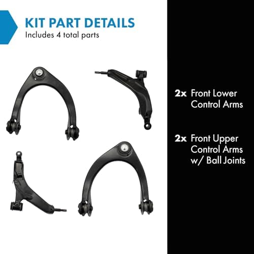 TRQ Front Control Arm with Ball Joint Set Compatible with 2009-2015 Lexus IS250 IS350