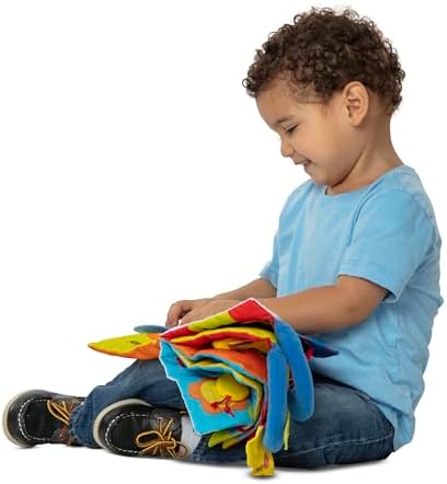 Melissa & Doug K’s Kids My First Activity Book 8-Page Soft Book for Babies and Toddlers Early Learning Developmental Plush Soft Activity for Babies and Toddlers