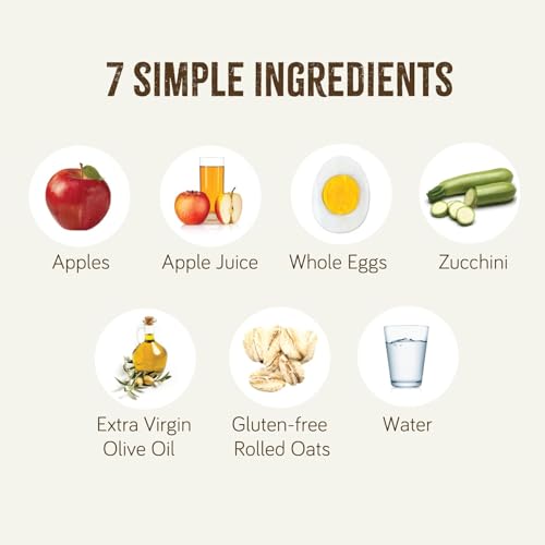 Real Food Blends Eggs, Apples & Oats - Pureed Food Meals for Tube Feeding with Protein, Vegetables & Fruits - 320 Calories for Breakfast, Lunch & Dinner - 9.4 oz (Pack of 12)