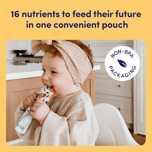 Cerebelly Organic Baby Food Pouches – Organic Veggie Purees for Toddlers | No Added Sugar, Fiber, Non-GMO | Blended Toddler Food | 4oz BPA-Free Baby Food | Carrot Pumpkin | 6 Count