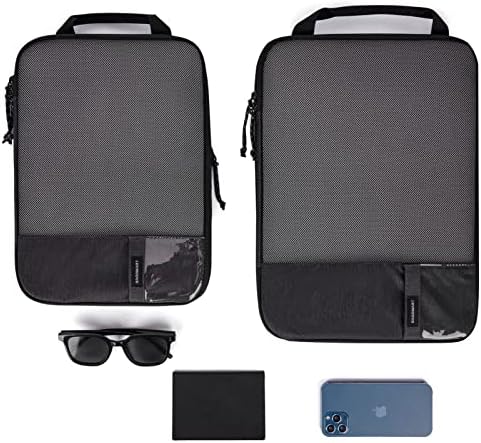 BAGSMART 6 Set Compression Packing Cubes - Lightweight Travel Essentials, Durable Luggage Organizer