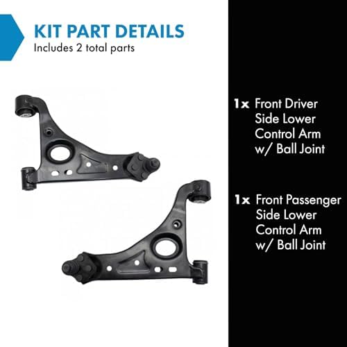 TRQ Front Lower Control Arm with Ball Joint Set Compatible with 2013-2021 Buick Encore 2015-2021 Chevrolet Trax