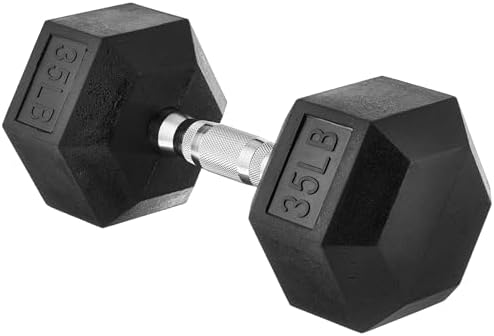 Amazon Basics Rubber Hex Dumbbell Hand Weight