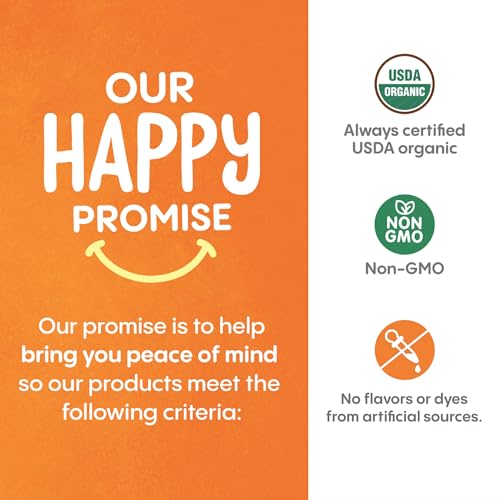 Happy Baby Organics Stage 2, Baby Food Pouches, Gluten Free, Vegan Snack, Nutty Blends, Fruit & Nut Butter Variety Pack (Pack of 8)