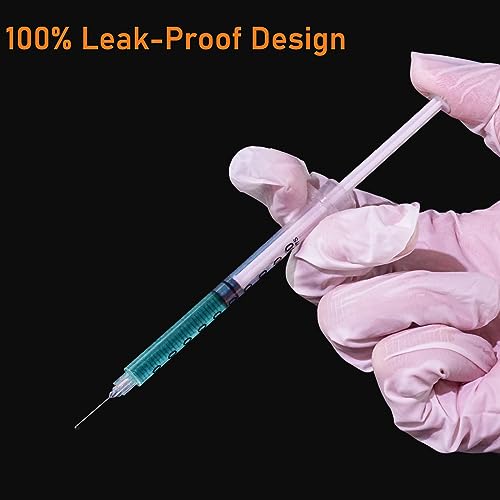 U-100 1ml Syringe with Needle, 31G 1/4" 6mm 1cc Syringes, Disposable Individual Package, Pack of 100