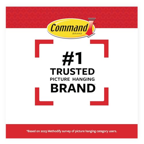 Command 20 Lb XL Heavyweight Picture Hanging Strips, Damage Free Hanging Picture Hangers, Heavy Duty Wall Hanging Strips for Living Spaces, 20 Black Adhesive Strip Pairs, PH217BLK-10NA