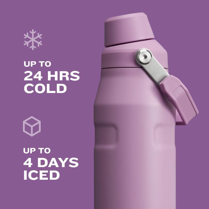 Stanley IceFlow Fast Flow Water Bottle | Angled Spout Lid | Lightweight & Leakproof for Travel & Sports | Insulated Stainless Steel | BPA-Free