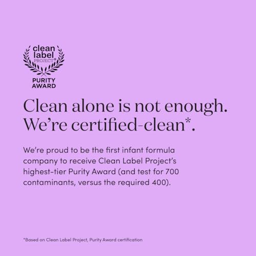 Infant Formula Powder for Infants 0-12 Months, Made With Organic Whole Milk, Clean Label Project Certified, Closest-to-Breast Milk Baby Formula Patented Protein Blend, 24 Ounce (Pack of 6)