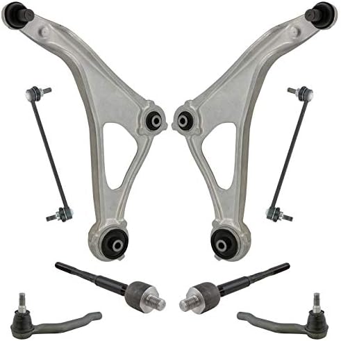 TRQ Front Steering & Suspension Kit Control Arm with Ball Joint Sway Bar Stabilizer Link Tie Rod Compatible with 2013-2014 Nissan Altima