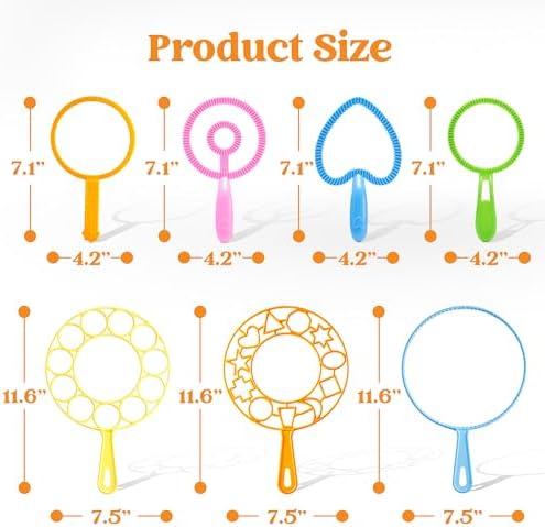 JOYIN 29 Pcs Big Bubble Wands Set, Giant Bubble Wand Bulk with Tray for Kids Outside Blowing, Toys for Summer Easter Party Favor Birthday Toddlers