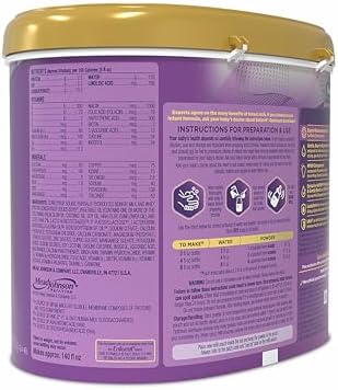 Enfamil Optimum Gentlease Baby Formula, Our Closest Formula to Breast Milk For Fussiness, Crying, Gas & Spit-up, Immune-Supporting Lactoferrin also found in Breast Milk, 19.5 Oz, Pack of 4