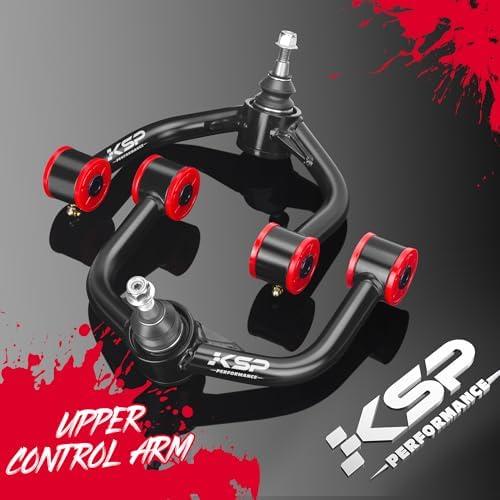 KSP 1-4" Upper Control Arms Kit for Je/ep Grand Cherokee WK 2005-2010, Adjustable Front Lift Control Arm Compatible With Commander XK, Aftermarket UCA with Greasable Ball Joint Replace for Factory Arm