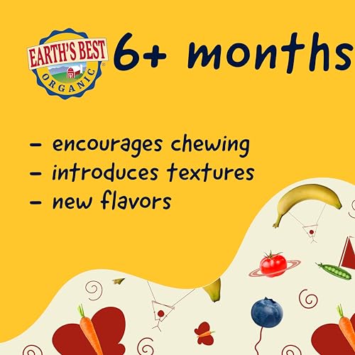 Earth's Best Organic Baby Food Pouches, Stage 2 Wholesome Breakfast Puree for Babies 6 Months and Older, Organic Apple Raisin Oat Puree, 3.5 oz Resealable Pouch (Pack of 12) (Packaging May Vary)