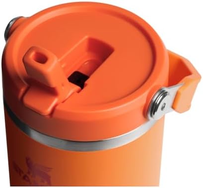 Stanley IceFlow 2.0 Flip Straw Tumbler with Handle 30 oz | Twist On Lid and Flip Up Straw | Leak Resistant Water Bottle | Insulated Stainless Steel | BPA-Free | Goldenrod Coral