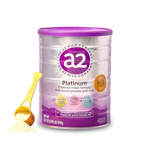 a2 Platinum® Premium Infant Formula for Babies Ages 0-12 Months, Whole Milk Powder-Based Formula with Iron, Nutritionally Complete, Made with Pure and Natural a2 Milk®, 31.7- oz Can