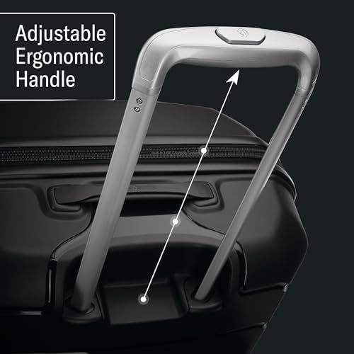 Samsonite Freeform Hardside Carry-On Luggage with Spinner Wheels - Hardshell Suitcase - TSA, Airline-Approved - Expandable Hard Shell, Smooth Rolling Wheels for Lightweight Travel - White/Grey