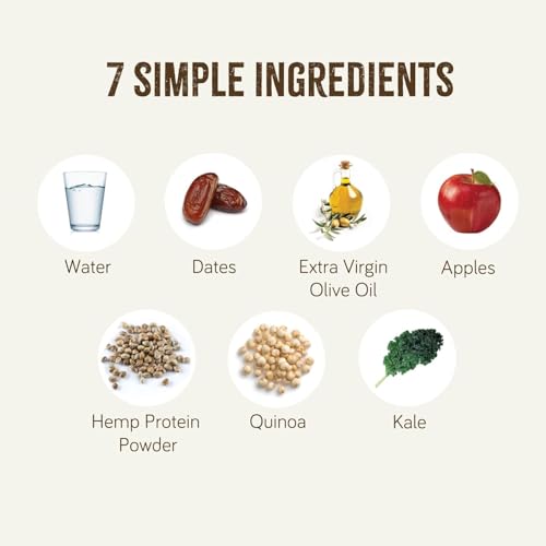 Real Food Blends Quinoa, Kale & Hemp - Pureed Food Meals for Tube Feeding with Protein, Vegetables & Fruits - Plant-based - 340 Calories for Breakfast, Lunch & Dinner - 9.4 oz (Pack of 12)