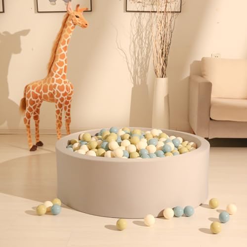 GOGOSO Ball Pit Balls - 2.15inch Plasticsball for Kids Toddlers Birthday Gifts, Summer Vibrant Colors Visual Stimulation Xmas Decor, Creamy Green+Creamy Blue+ Soft White