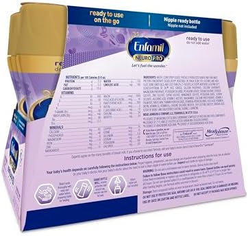 Enfamil NeuroPro Gentlease Baby Formula, Infant Formula Nutrition, Brain Support that has DHA, HuMO6 Immune Blend, Designed to Reduce Fussiness, Crying, Gas & Spit-up in 24 Hrs, 8 Fl Oz, 24 Bottles