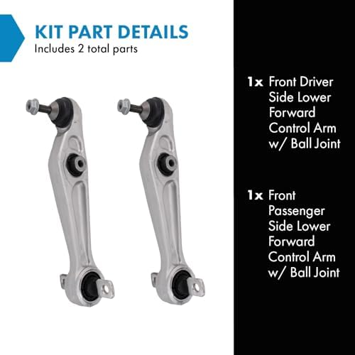 TRQ Front Lower Control Arm with Ball Joint Set Compatible with 2017-2023 Tesla 3