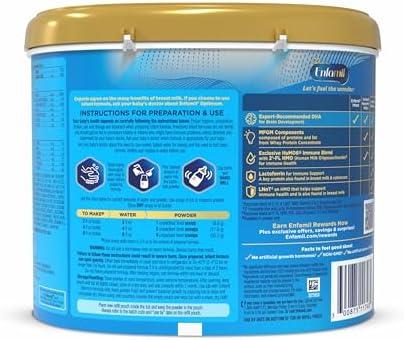Enfamil Optimum (Enspire), Our Closest Formula to Breast Milk, Immune-Supporting Lactoferrin and Brain-Supporting DHA Baby Formula, Powder 20.5 Oz Tub