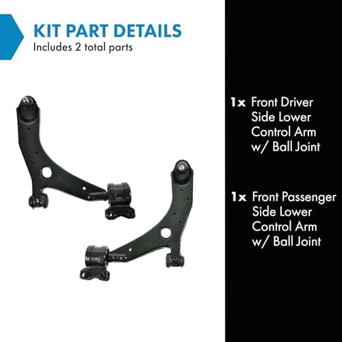 TRQ Front Lower Control Arm with Ball Joint Set Compatible with 2004-2009 Mazda 3 2006-2015 5