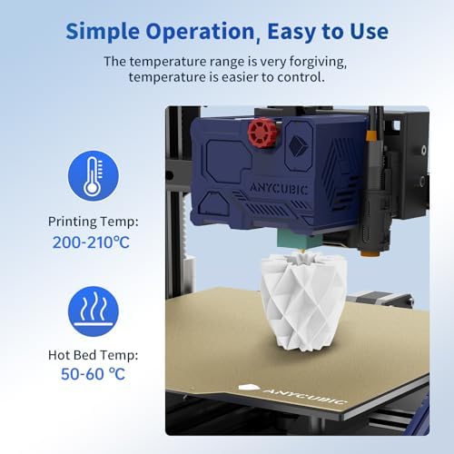 ANYCUBIC PLA Filament 1.75mm Bundle, 3D Printer PLA Filament 1.75mm Dimensional Accuracy +/- 0.02mm, 1KG Reusable Spool (2.2 lbs), 2KG Black+White