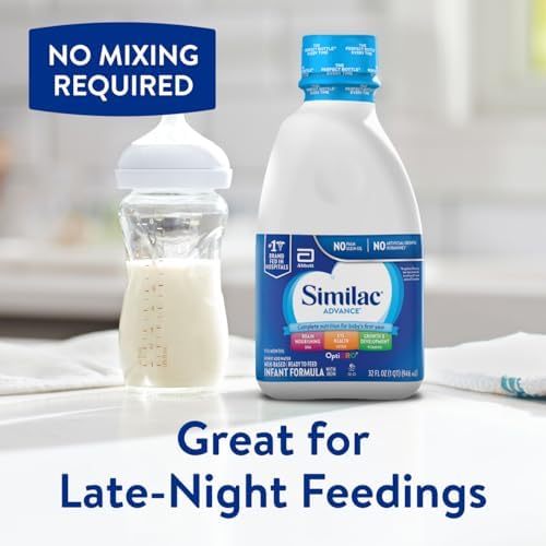 Similac Advance Infant Formula with Iron, Ready-to-Feed Baby Formula, 32-fl-oz Bottle, Pack of 6